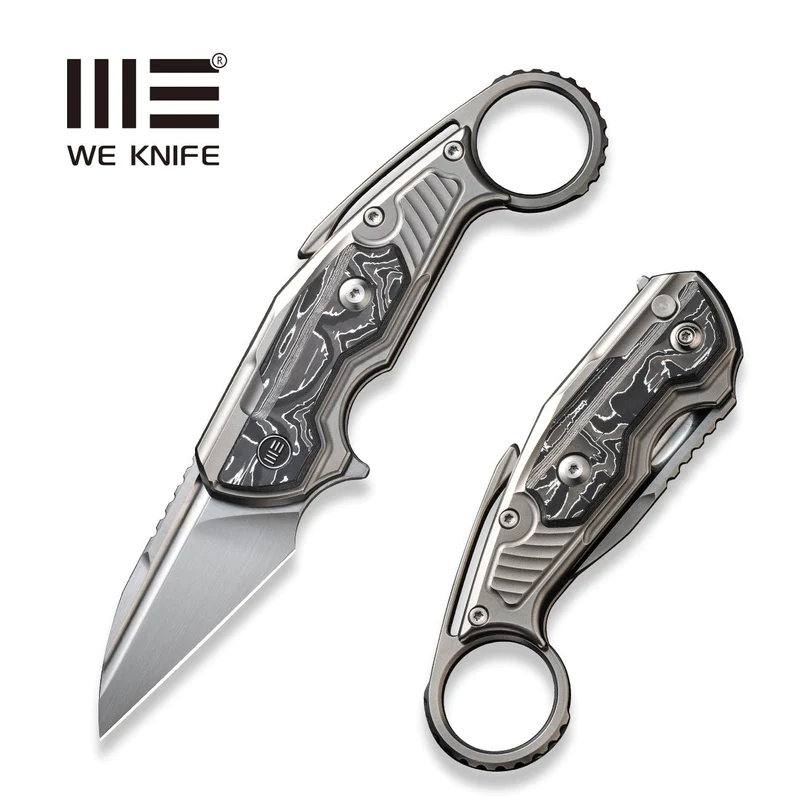 WeKnife Yardbird Gray Titanium/Aluminum Foil Carbon Fiber, Hand Rubbed Satin CPM 20CV by Maciej Torbé (WE22021-3)