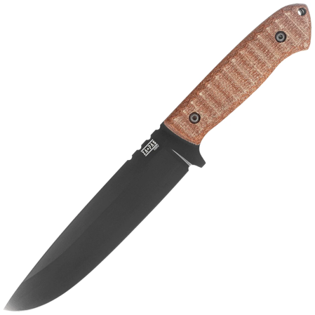 Za-Pas Expendable Brown Toxic Micarta, Black Cerakote NMV Knife