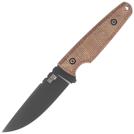 Za-Pas Handie Brown Micarta, Black Cerakote NMV Knife