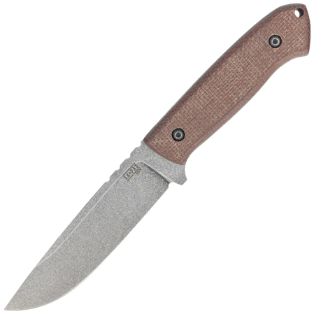 Za-Pas Ultra Outdoor Brown Micarta, Acid Stonewashed NMV Knife