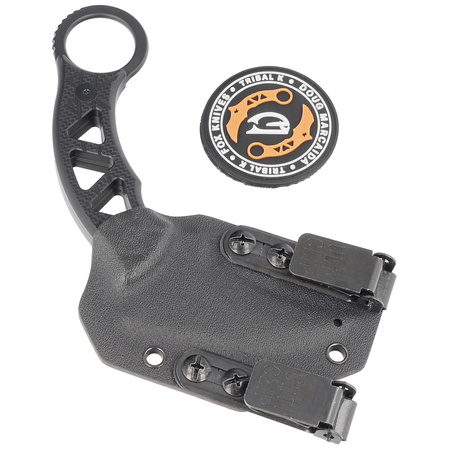 FOX Knife Tribal K Black G10, Black Top Shield N690Co by Doug Marcaida (FX-803)