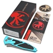 Microtech Socom Elite Auto S/E Automatic Knife Turquoise Aluminum, Apocalyptic M390 by Tony Marfione (160A-10APTQ)