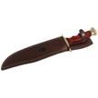 Muela BW-22 Red Pakka Wood Knife, Satin X50CrMoV15