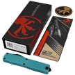 Microtech Ultratech Gen IV D/E OTF Knife Cyan Aluminum, Black M390MK by Tony Marfione (11224-1CN)