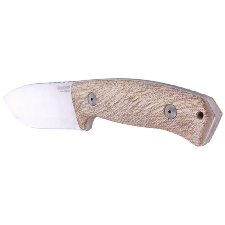 LionSteel M3 Natural Canvas Micarta, Satin Niolox by Michele Pensato (M3 CVN)