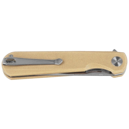 Nóż składany Bestechman Flick Khaki G10, Satin/Stonewashed D2 by Ostap Hel (BMK13C)
