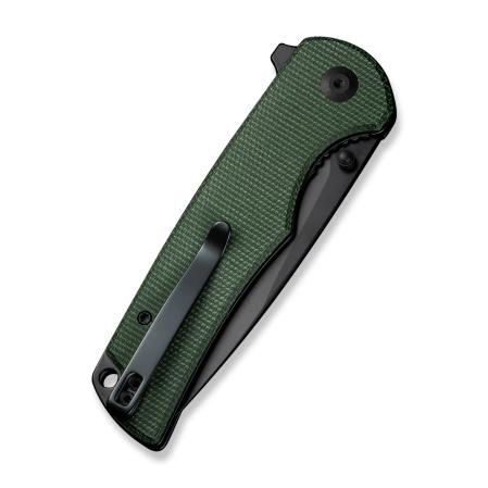 Sencut Praktisk Green Canvas Micarta, Black 9Cr18MoV (S24019-3)