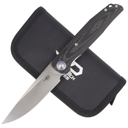 Bestech Knife Ascot Carbon Fiber / Black G10, Satin D2 (BG19A)