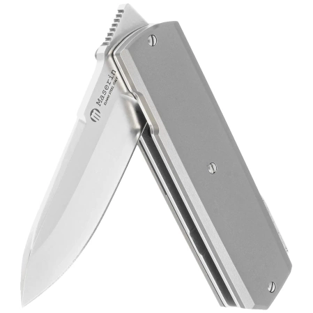 Nóż składany Maserin 410 Silver Grey Titanium, Satin Elmax by Bruno Bruna (410/T)