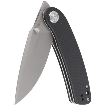 Nóż składany Kubey Momentum Black G10, Bead Blasted AUS-10 by Sherif Manganas (KU344H)