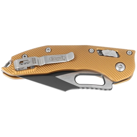 Nóż składany Microtech Stitch Ram-Lok S/E Fluted Tan Aluminium, Black M390MK by Borka Blades and Tony Marfione (169RL-1FLTA)