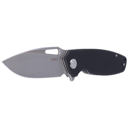 Kubey Knife Tityus, Black G10, Bead Blasted D2 (KU322A)