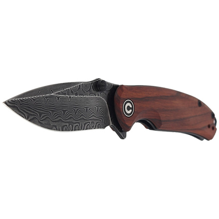 CIVIVI Pintail Cuibourtia Wood, Black Damascus (C2020DS-2)