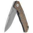 Nóż składany LionSteel Q4ttro Green Burlap Micarta/Titanium, Satin MagnaCut by Molletta (Q4 BGR)