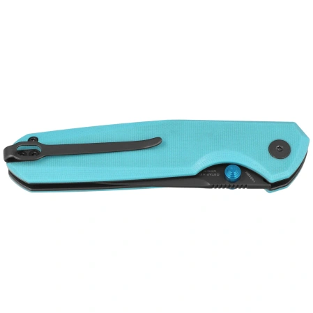 Bestechman Velix Knife Light Blue G10, Grey PVD 14C28N by Ostap Hel (BMK07D)