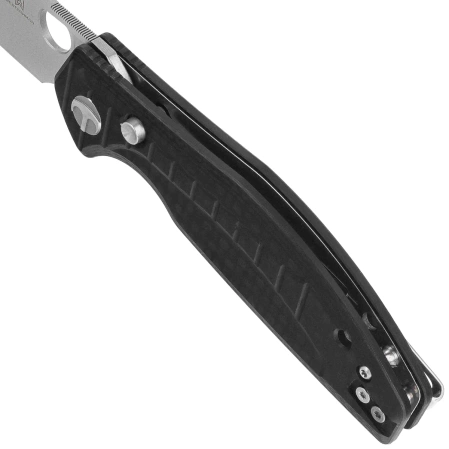 Nóż składany Bestechman Angry Owl Black G10 w/ Carbon Fiber Pattern, Satin/Stonewashed D2 by Keanu Alfaro (BMK12F-1)