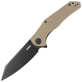 Kubey Flash KU158J Knife Tan G10, Blackwashed AUS-10