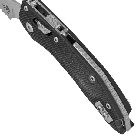 Nóż składany Microtech Stitch Ram-Lok S/E Black Fluted G10, Stonewashed P/S M390MK by Borka Blades and Tony Marfione (169RL-11FLGTBK)