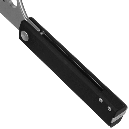 Nóż składany Spyderco Essenza Black Aluminium, Satin N690Co by Riccardo Gobbato (C272ALBKP)