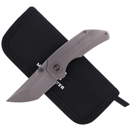 WE Knife Thug Gray Titanium, Gray Hand Rubbed CPM 20CV by Matt Christensen (2103B)