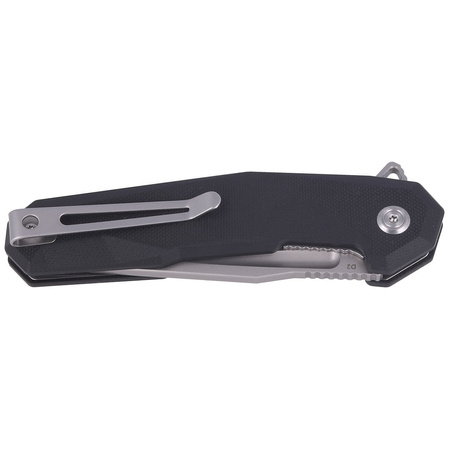 Kubey Carve Nest Knife Black G10, Sandblasted D2 (KB237A)