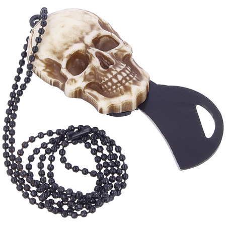 Nóż na szyję Martinez Albainox Skull Neck Knife, Black Blade (18698)
