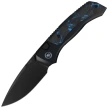 Remette RT-Steed Knife Black Titanium/Black-Blue Carbon Fiber, Black DLC M390 (RTWS-BL)