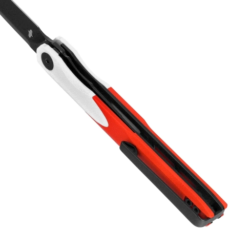 Nóż składany Bestechman Lanza White/Red G10, Black Stonewashed 14C28N by Kombou (BMK14G)