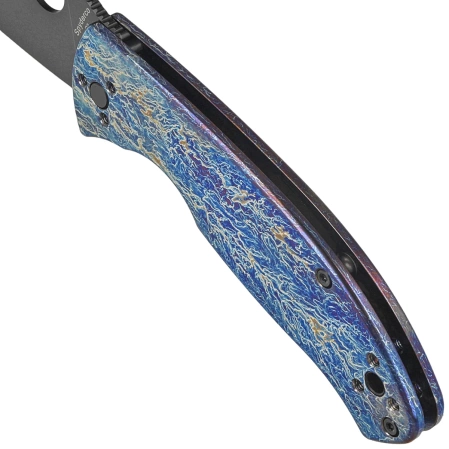 Spyderco Tenacious R.I.L. Knife Disarray Titanium, Black D2 by Eric Glesser (C122TIBLBKD2P)