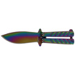 Martinez Albainox Balisong butterfly knife, Rainbow Finish (02103)
