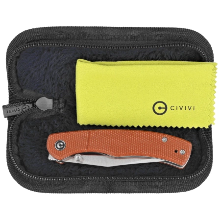 Nóż składany Civivi Clingman Brown Canvas Micarta, Satin Nitro-V by Taylor Martin Best Damn EDC (C23065-3)