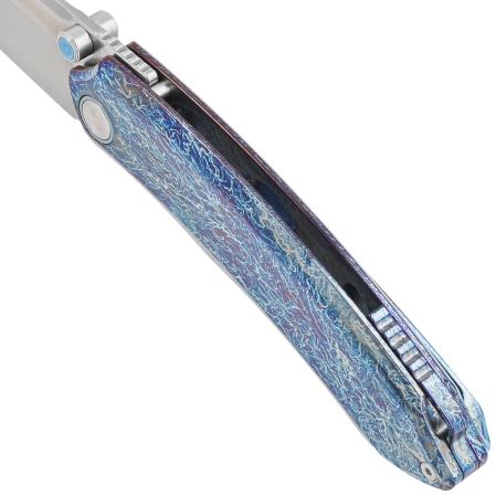 Nóż składany Remette Wild Species Dark Blue Titanium, Hand Grinding M390 (WD108-B)