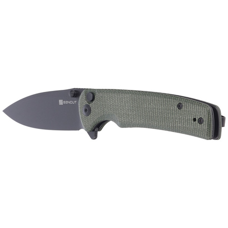 Nóż składany Sencut Sachse Green Micarta, Black Stonewashed 9Cr18MoV (S21007-2)