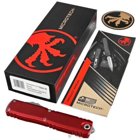 Nóż automatyczny OTF Microtech Ultratech Gen IV S/E Merlot Aluminium, Apocalyptic M390MK by Tony Marfione (11214-10APMR)