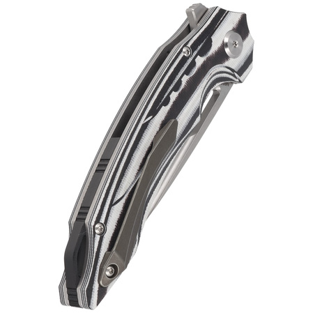 Bestech Knife Ornetta Carbon Fiber / White G10, Stonewash / Satin N690 by Kombou (BL02C)