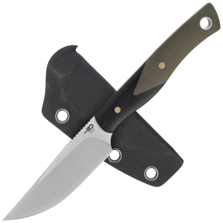 Bestech Heidi Blacksmith #1 Knife Black / Green G10, Satin D2 by Heidi (BFK01A)