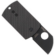 Spyderco Dog Tag Folder CF/G-10 Laminate Black PlainEdge Knife (C188CFBBKP)