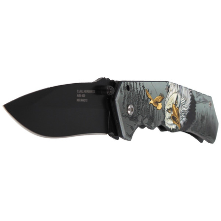 Herbertz CJH Knife with 3D Eagle Motif, Black 420 (584212 - ART000142)