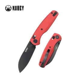 Nóż składany Kubey Breeze Red G10, Blackwashed 14C28N by Caleb Waldman (KU288F)