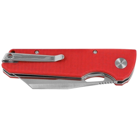 Bestechman Guardian Knife Red G10 w/ Carbon Fiber Pattern, Satin D2 (BMK11C)