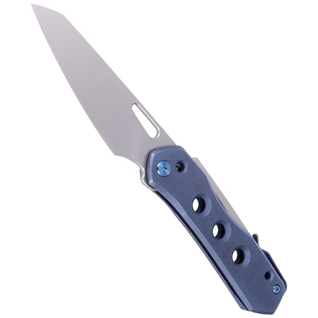 Nóż składany WE Knife Vision R Blue Titanium, Silver Bead Blasted CPM 20CV by Snecx Tan (WE21031-3)