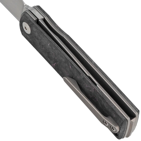 Nóż składany Reate Bushido Titanium/Dark Matter Purple Fat Carbon, Hand Satin M390 (BSO.DMP.SAT)