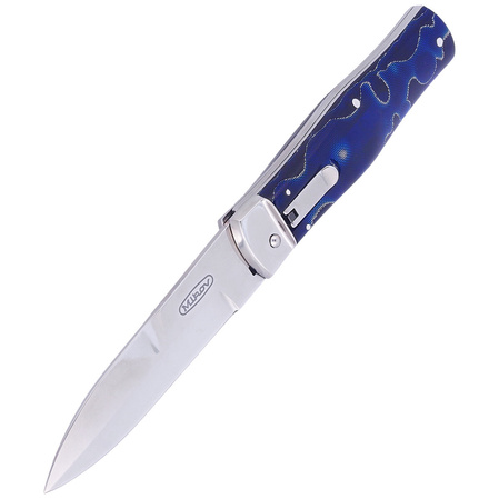 Nóż sprężynowy Mikov Predator Blue Raffir, Mirror N690 (241-BRa-1/KP BLUE)