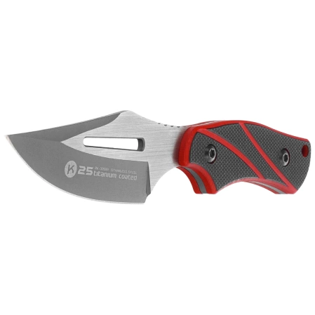 Nóż na szyję K25 Black/Red G10, Titanium 7Cr17Mov (32691)