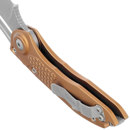 Microtech Stitch S/E-A Automatic Knives Tan Aluminum, Apocalyptic by Borka Blades and Tony Marfione (169-10APTA)