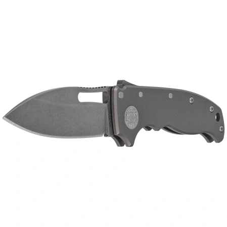 Nóż składany Demko AD20.5 Slicer Shark Smooth Titanium, Stonewashed CPM 3V by Andrew Demko (AD20.5-3V-Smooth TI-SS)