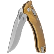 Microtech Amphibian Ram-Lok Knife Fluted Tan Aluminium, Stonewashed P/S M390MK by Tony Marfione (137RL-11FLTA)
