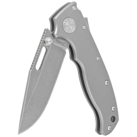 Nóż składany Demko AD20.5 Clip Point Gray Titanium, Stonewashed CPM 20CV by Andrew Demko (205-20CV-TI-CP)