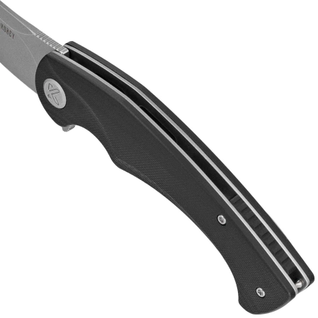 Kubey Knife Scimitar Black G10, Bead Blasted 14C28N (KU173K)