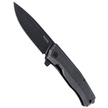 LionSteel Myto Knife Old Black Titanium, PVD Stonewashed M390 by Molletta (MT01B BW)
